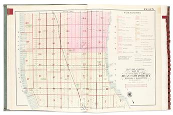 (NEW YORK CITY.) G. W. Bromley & Co. Atlas of the City of New York - Borough of Manhattan. Volumes 2 and 3.